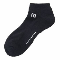 トラヴィスマシュー Travis Mathew　メンズ Mロゴ アンクル ソックス 7AM090 0BLK ブラック　2025年モデル