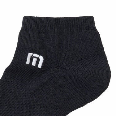 トラヴィスマシュー Travis Mathew　メンズ Mロゴ アンクル ソックス 7AM090 0BLK ブラック　2025年モデル 詳細2