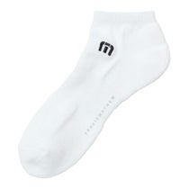 トラヴィスマシュー Travis Mathew　メンズ Mロゴ アンクル ソックス 7AM090 1WHT ホワイト　2025年モデル
