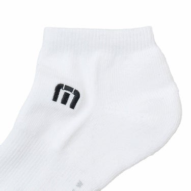 トラヴィスマシュー Travis Mathew　メンズ Mロゴ アンクル ソックス 7AM090 1WHT ホワイト　2025年モデル 詳細2