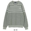 キャロウェイ Callaway　メンズ ノルディック柄 長袖 クルーネック ニット セーター C25218103　2025年モデル カーキ