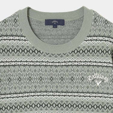 キャロウェイ Callaway　メンズ ノルディック柄 長袖 クルーネック ニット セーター C25218103　2025年モデル 詳細6