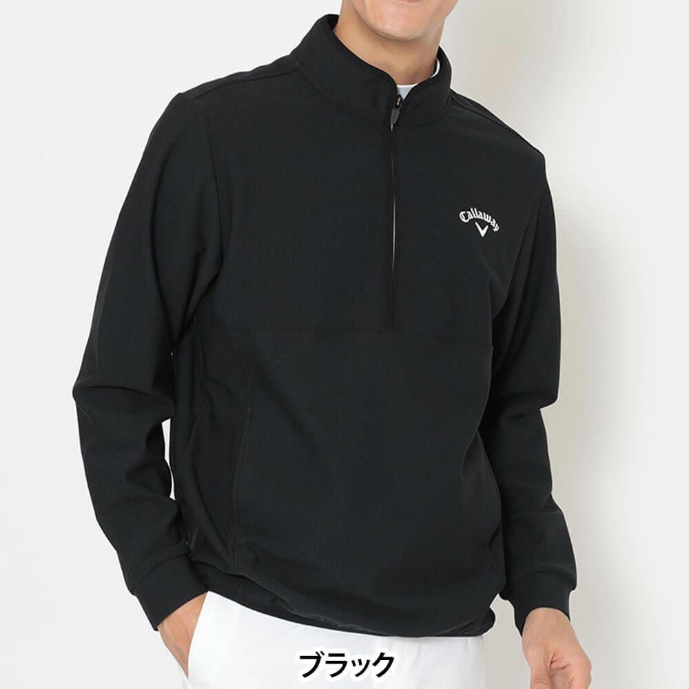 キャロウェイ Callaway メンズ 裏起毛 長袖 ハーフジップ モックネック