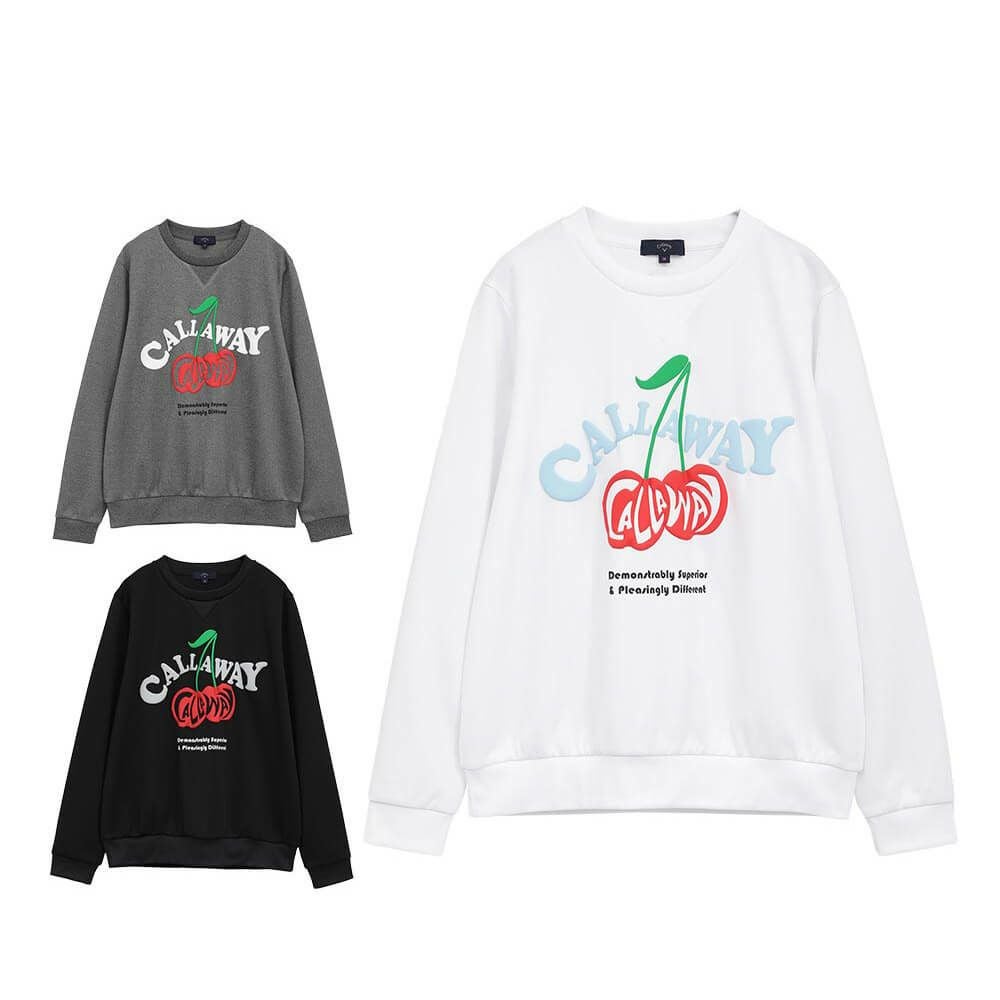 キャロウェイ Callaway　レディース ダブルニット 長袖 クルーネック スウェット C25217205　2025年モデル 詳細1