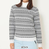 キャロウェイ Callaway　レディース ノルディック柄 長袖 クルーネック セーター C25218200　2025年モデル