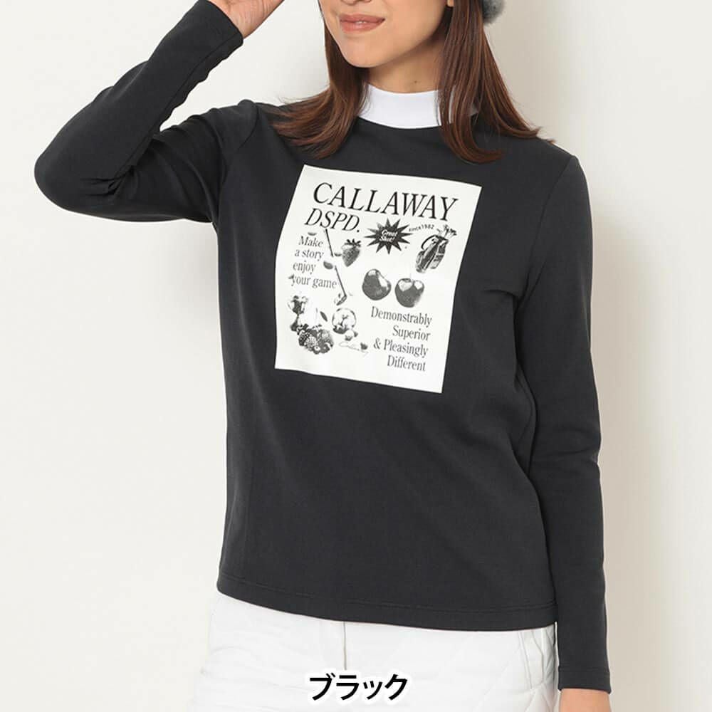 キャロウェイ Callaway レディース フロントプリント 長袖 モックネック シャツ C25233203 2025年モデル