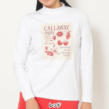 キャロウェイ Callaway　レディース フロントプリント 長袖 モックネック シャツ C25233203　2025年モデル 詳細6