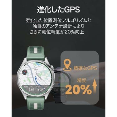 HUAWEI ファーウェイ　GT6 46mm グリーン スマートウォッチ コンポジットウーブンベルト　ATMB19GRE サファイアガラス ゴルフ対応 腕時計型 GPSゴルフナビ 距離計測器 詳細3