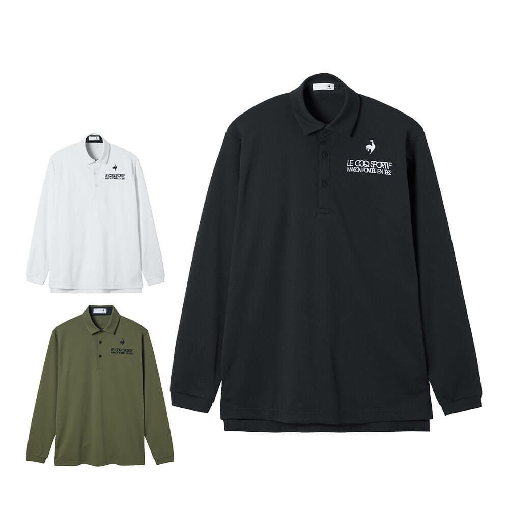 ルコック Le coq sportif　メンズ トライアングル ジャガード 長袖 ポロシャツ LG5FLS07M　2025年モデル 詳細1