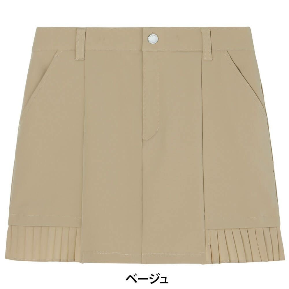 ルコック Le coq sportif　レディース 裾プリーツ スカート LG5FSK00L　2025年モデル ベージュ