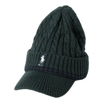 RLX GOLF Polo　メンズ ケーブルニット つば付き キャップ RMF2501 GR グリーン