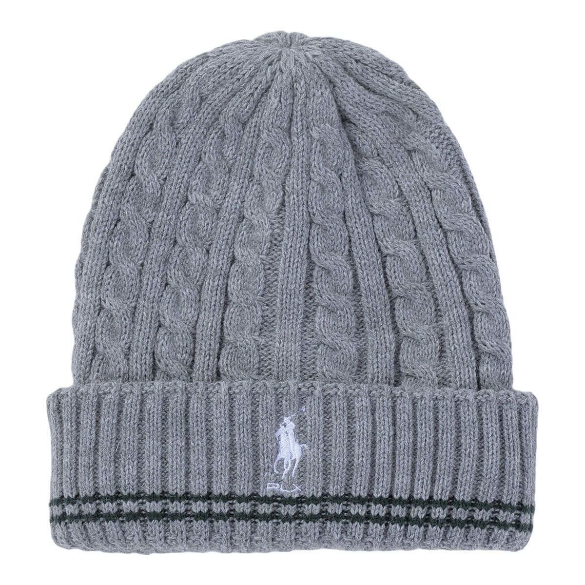 RLX GOLF Polo　メンズ ケーブルニット ビーニー RMF2502 GY グレー グレー