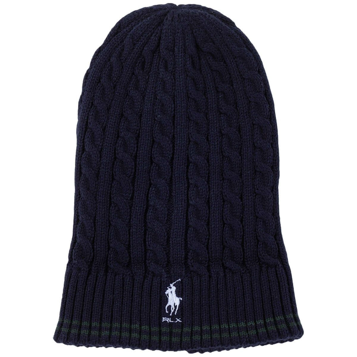 RLX GOLF Polo　メンズ ケーブルニット ビーニー RMF2502 NV ネイビー 詳細2