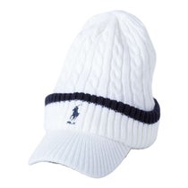 RLX GOLF Polo　レディース ケーブルニット つば付き キャップ RWF2501 WH ホワイト