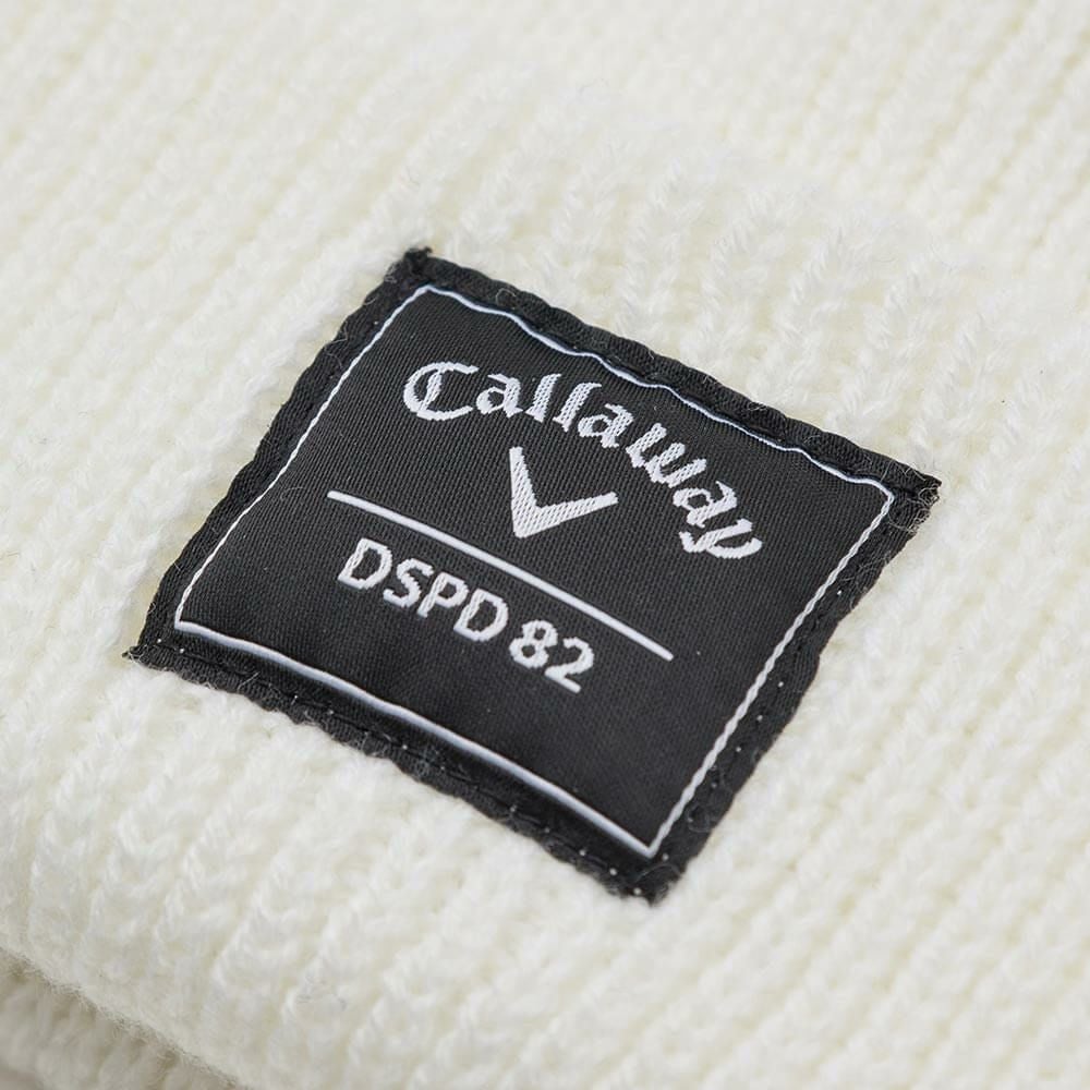 キャロウェイ Callaway　メンズ ロゴワッペン ビーニー C25291120 1030 ホワイト　2025年モデル ホワイト 詳細3