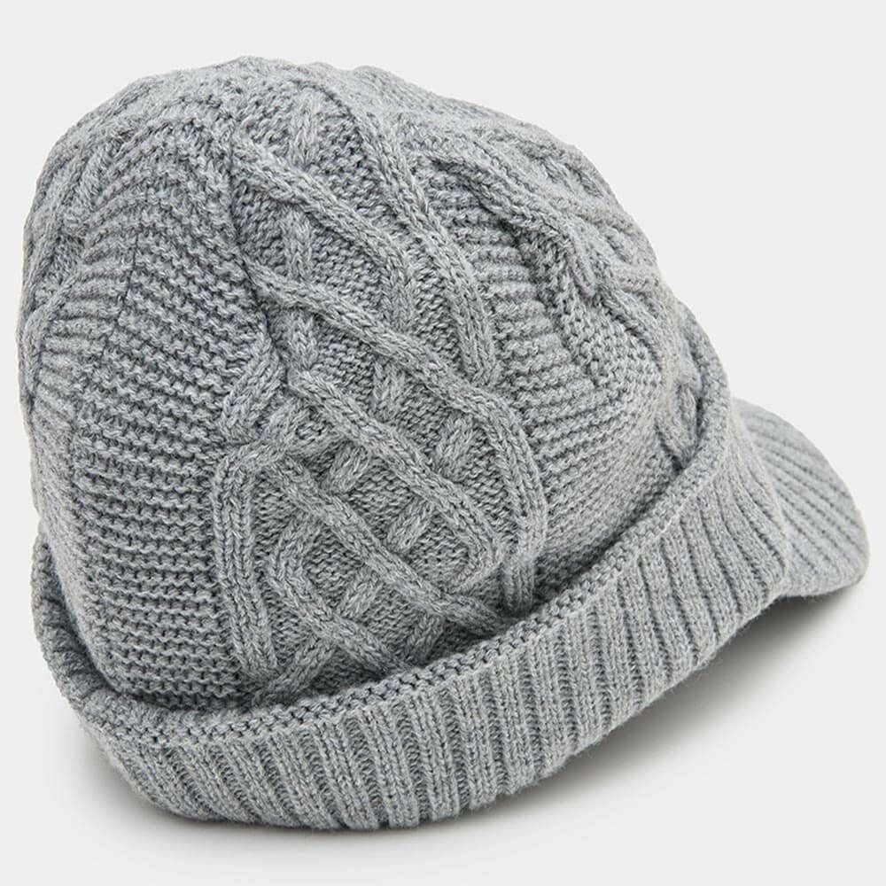 キャロウェイ Callaway　メンズ ツバ付き ニットキャップ C25291121 1021 グレー　2025年モデル グレー 詳細2