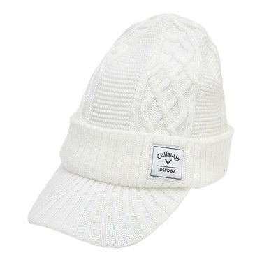 キャロウェイ Callaway　メンズ ツバ付き ニットキャップ C25291121 1030 ホワイト　2025年モデル ホワイト
