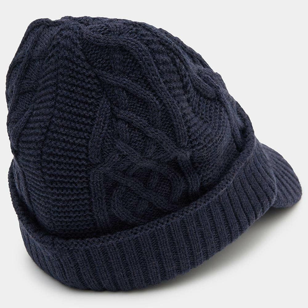 キャロウェイ Callaway　メンズ ツバ付き ニットキャップ C25291121 1120 ネイビー　2025年モデル ネイビー 詳細2
