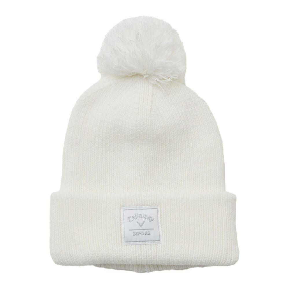 キャロウェイ Callaway　レディース 梵天付き ビーニー C25291215 1030 ホワイト　2025年モデル ホワイト