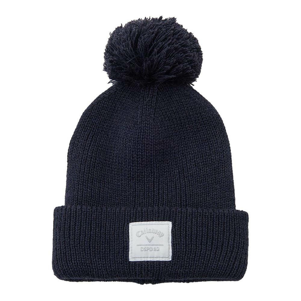 キャロウェイ Callaway　レディース 梵天付き ビーニー C25291215 1120 ネイビー　2025年モデル ネイビー