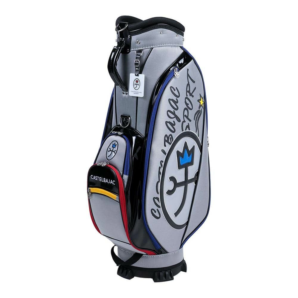 カステルバジャック メンズ ロゴデザイン キャディバッグ CBC036 WH