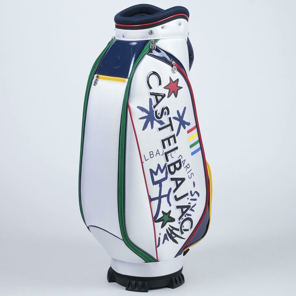 カステルバジャック メンズ ロゴデザイン キャディバッグ CBC036 WH