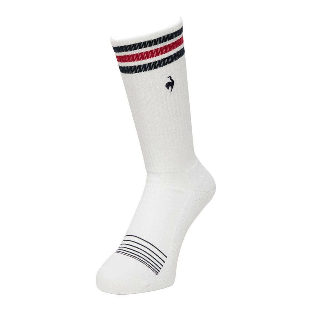 ルコック Le coq sportif　メンズ レギュラー丈 ソックス LG5FSO02M WH00 ホワイト　2025年モデル ホワイト