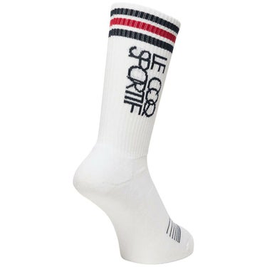 ルコック Le coq sportif　メンズ レギュラー丈 ソックス LG5FSO02M WH00 ホワイト　2025年モデル ホワイト 詳細2