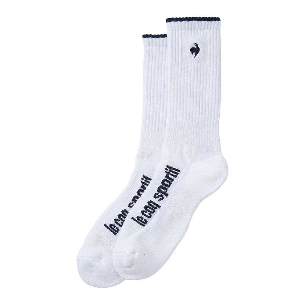 ルコック Le coq sportif メンズ ロゴデザイン ソックス LG5SSO00M WH00 ホワイト 2025年モデル