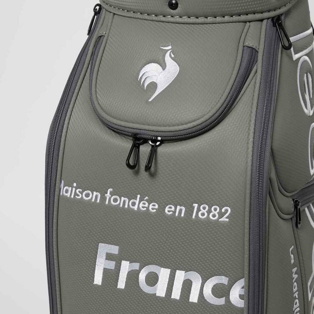 ルコック Le coq sportif　メンズ グラフィックデザイン キャディバッグ LG4FCB02M GY00 グレー　2025年モデル グレー 詳細6