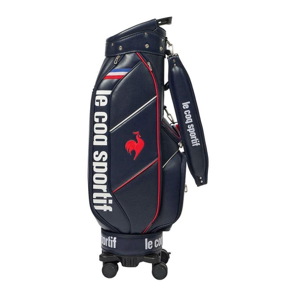 ルコック Le coq sportif　ユニセックス 取り外し可能キャスター付き キャディバッグ LG5FCB00U NV00 ネイビー　2025年モデル ネイビー