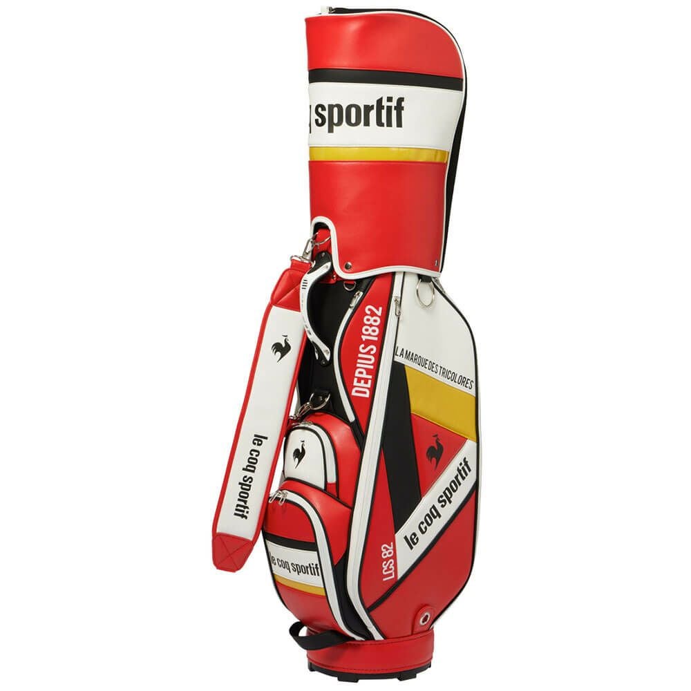 ルコック Le coq sportif　メンズ アーカイブデザイン キャディバッグ LG5FCB01M RD00 レッド　2025年モデル レッド 詳細2