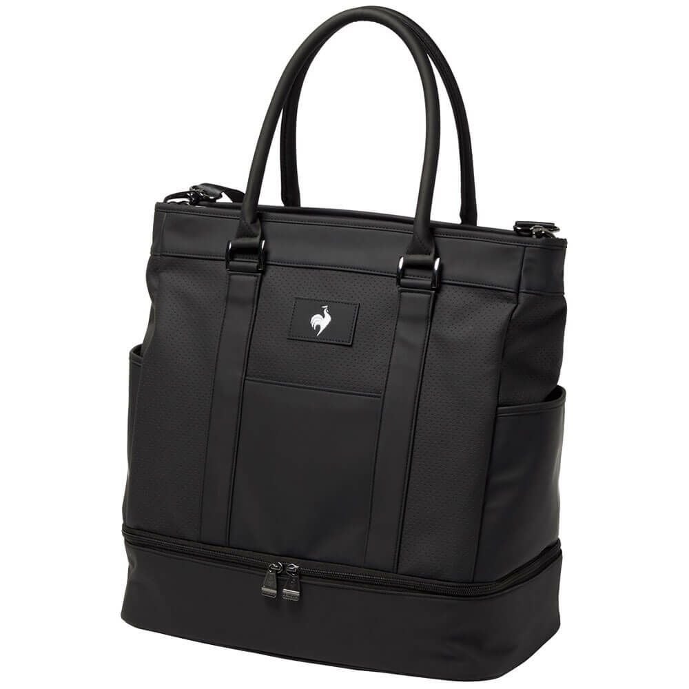 ルコック Le coq sportif　メンズ 二層式 ボストンバッグ LG5FBB01M BK00 ブラック　2025年モデル ブラック 詳細4