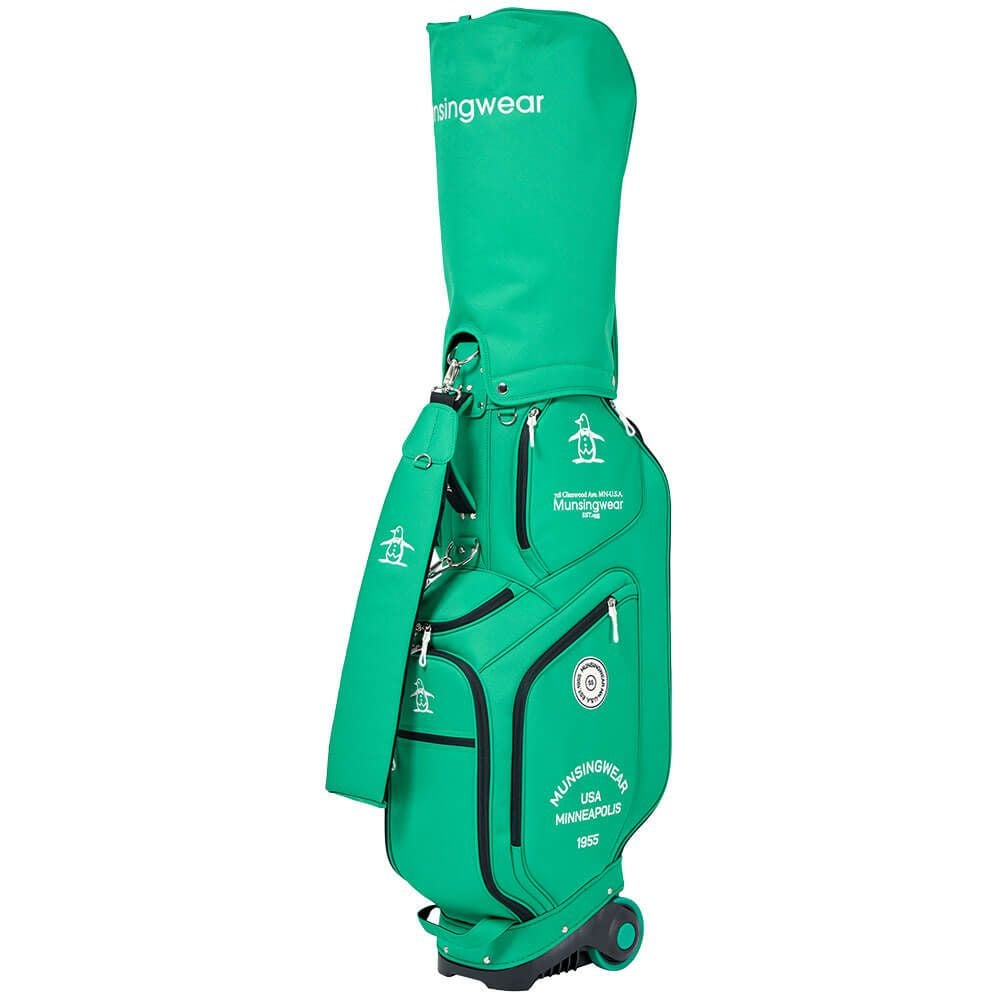 マンシングウェア Munsingwear　キャスター付き キャディバッグ MG5FCB04U GR00 グリーン　2025年モデル グリーン 詳細3