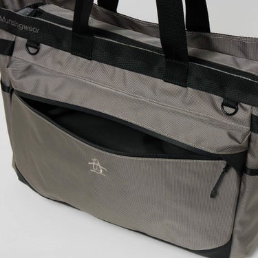 マンシングウェア Munsingwear　メンズ ジャガード ロゴ ボストンバッグ MG5FTT01M GY00 グレー　2025年モデル グレー 詳細5