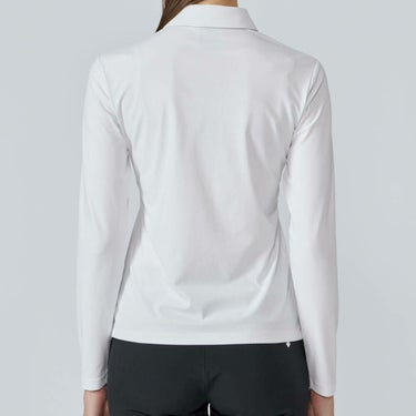 デサントゴルフ DESCENTE GOLF　レディース 胸ジップポケット付き 長袖 ポロシャツ DG5FLS50L　2025年モデル ホワイト　詳細2