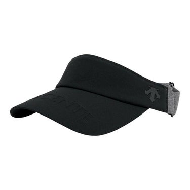 デサントゴルフ DESCENTE GOLF　レディース ロゴエンボス入り 後ゴムアジャスト サンバイザー DG5FCP50L BK00 ブラック　2025年モデル