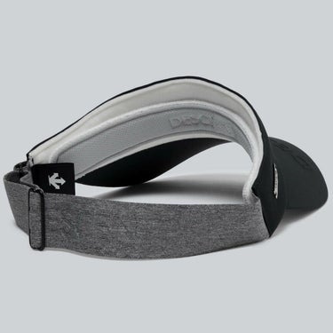 デサントゴルフ DESCENTE GOLF　レディース ロゴエンボス入り 後ゴムアジャスト サンバイザー DG5FCP50L BK00 ブラック　2025年モデル 詳細1