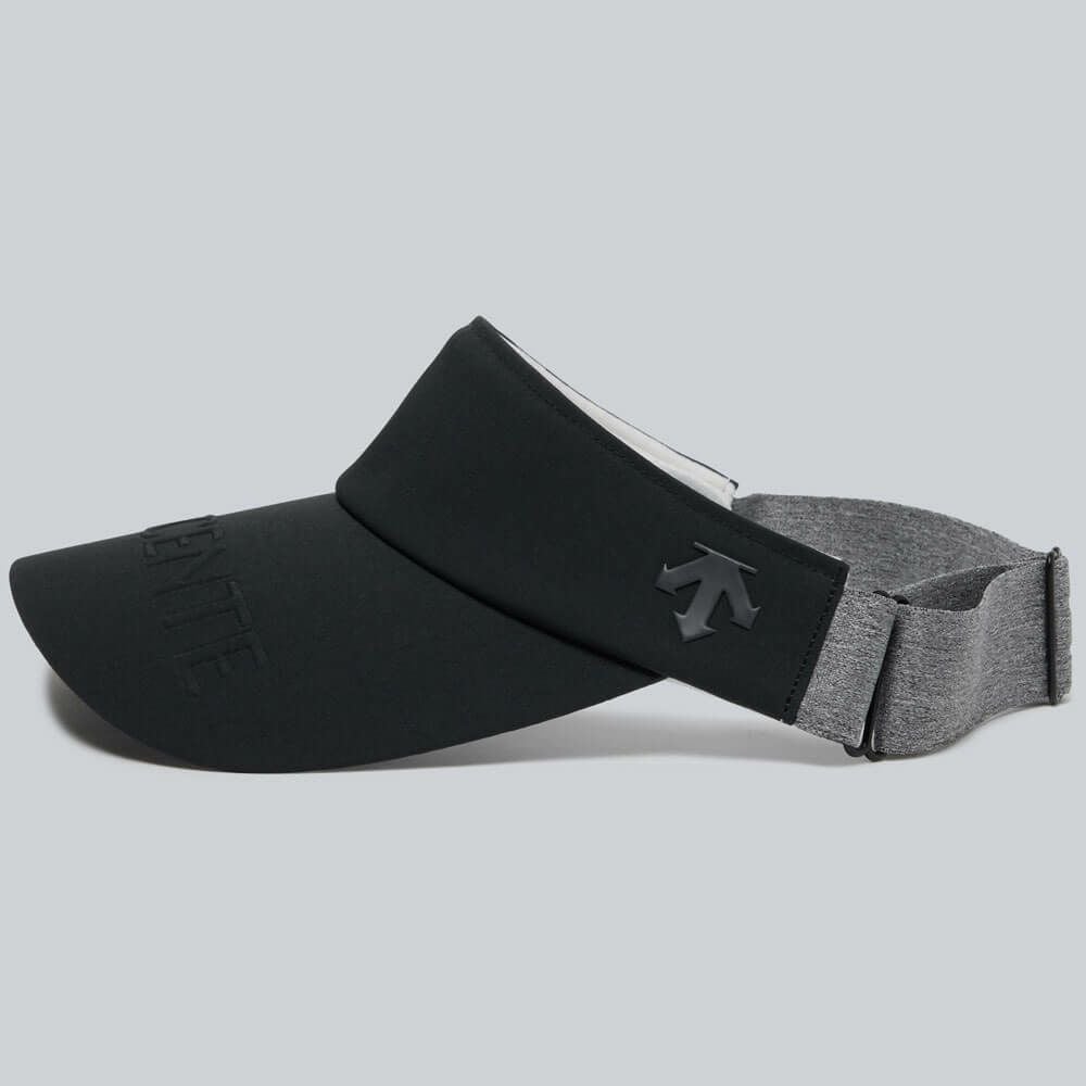 デサントゴルフ DESCENTE GOLF　レディース ロゴエンボス入り 後ゴムアジャスト サンバイザー DG5FCP50L BK00 ブラック　2025年モデル 詳細2