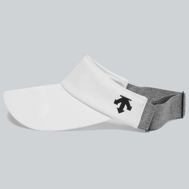 デサントゴルフ DESCENTE GOLF　レディース ロゴエンボス入り 後ゴムアジャスト サンバイザー DG5FCP50L WH00 ホワイト　2025年モデル 詳細2