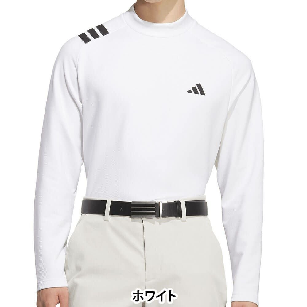アディダス adidas メンズ スリーストライプス 長袖 モックネック シャツ JVV04 2025年モデル