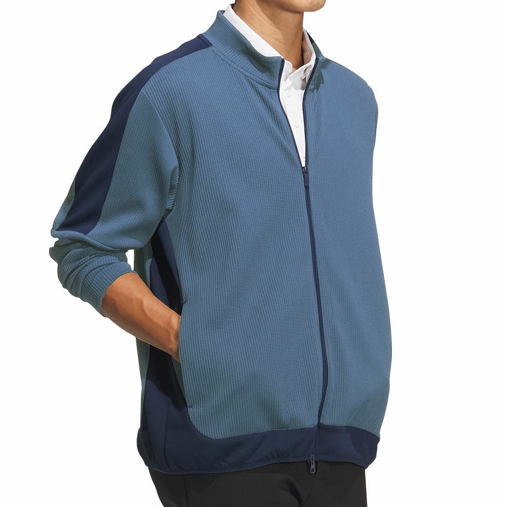 アディダス adidas メンズ ファブリックミックス 長袖 フルジップ