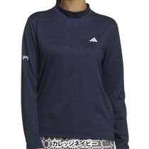 アディダス adidas　レディース ジャカード 長袖 モックネック シャツ JWJ97　2025年モデル