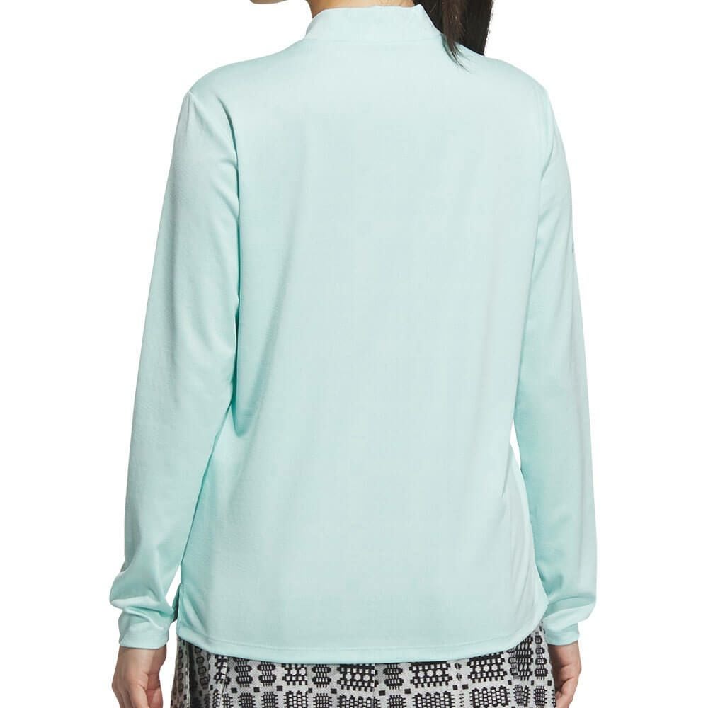 アディダス adidas レディース ジャカード 長袖 モックネック シャツ