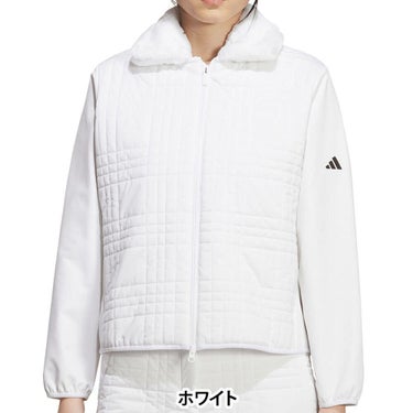 アディダス adidas　レディース デタッチャブルカラーキルト 長袖 ジャケット JWK08　2025年モデル 詳細2