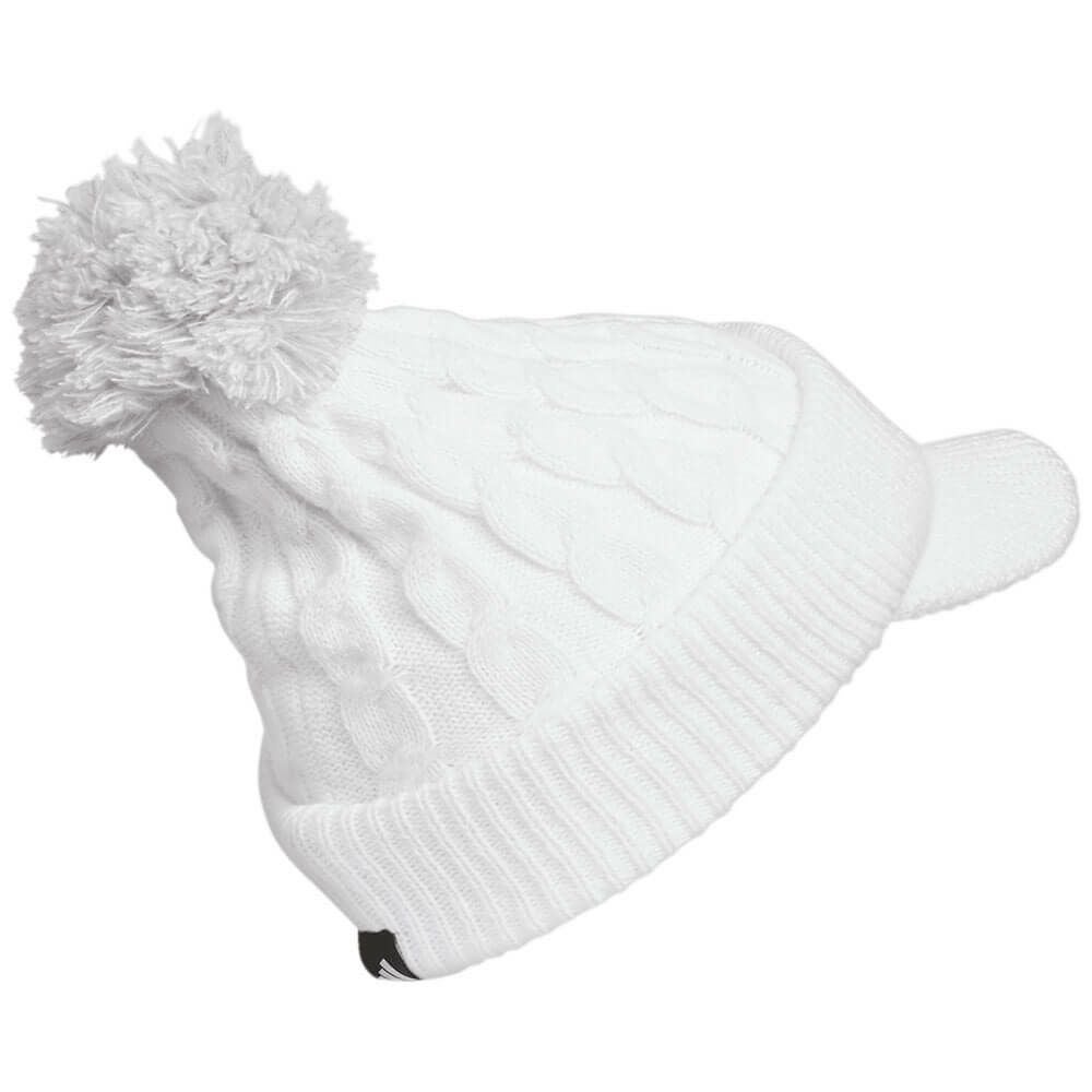 アディダス adidas　レディース ポンポン ブリム ニットキャップ KQE23 JN9770 ホワイト　2025年モデル ホワイト 詳細2