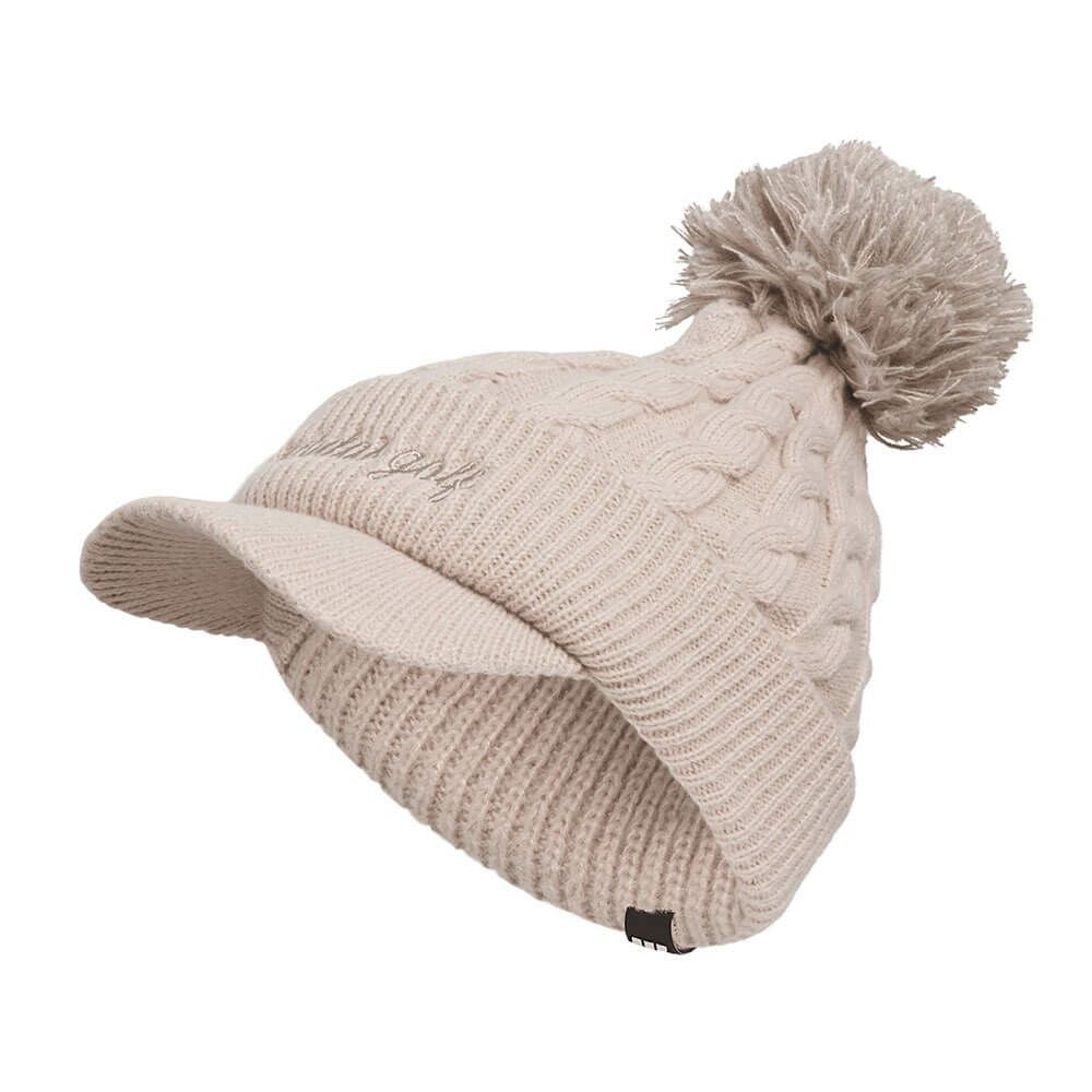 アディダス adidas　レディース ポンポン ブリム ニットキャップ KQE23 JX7041 ワンダータープ　2025年モデル ワンダータープ