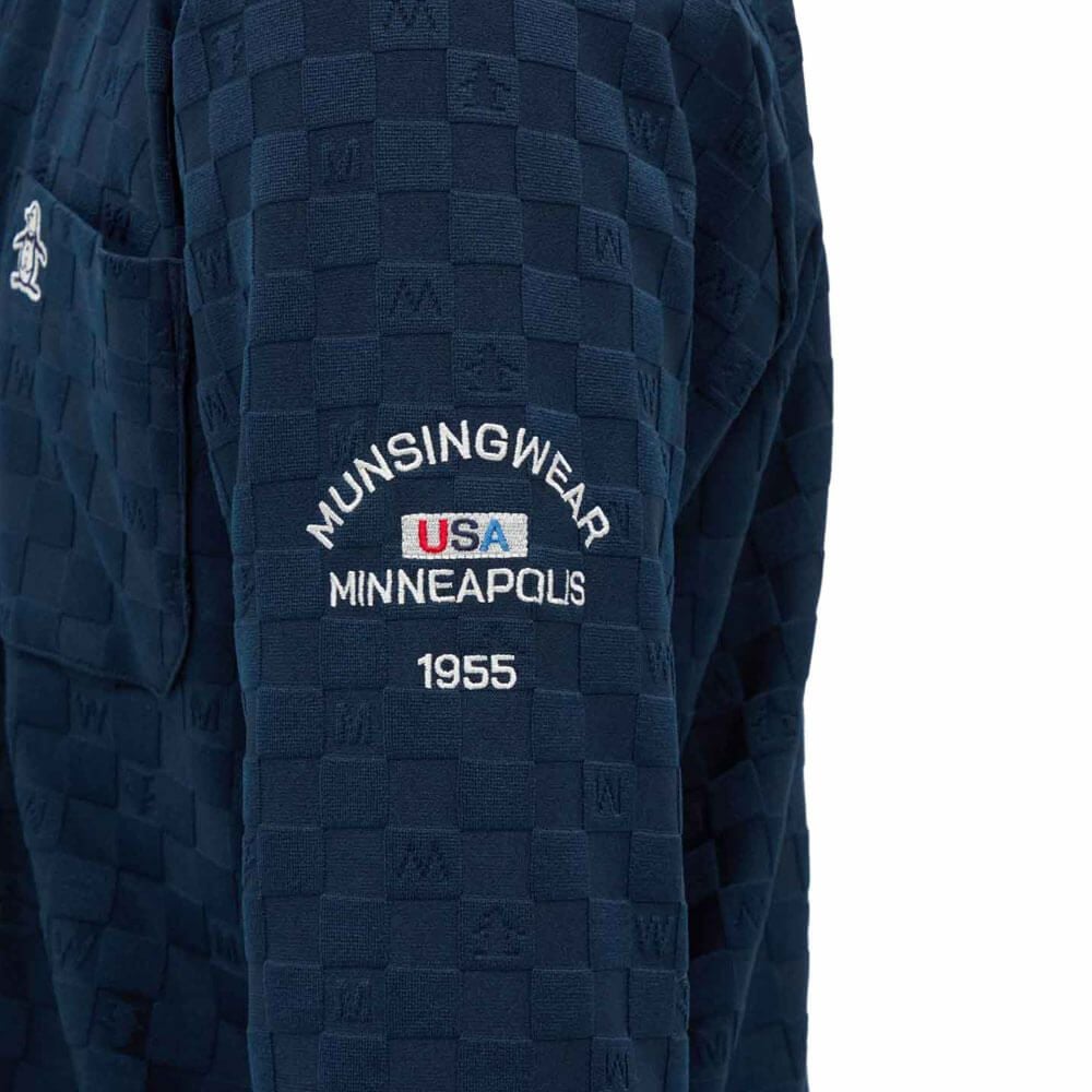 マンシングウェア Munsingwear　メンズ リンクスジャカード 長袖 ポロシャツ MG5FLS81M　2025年モデル 詳細1 詳細8