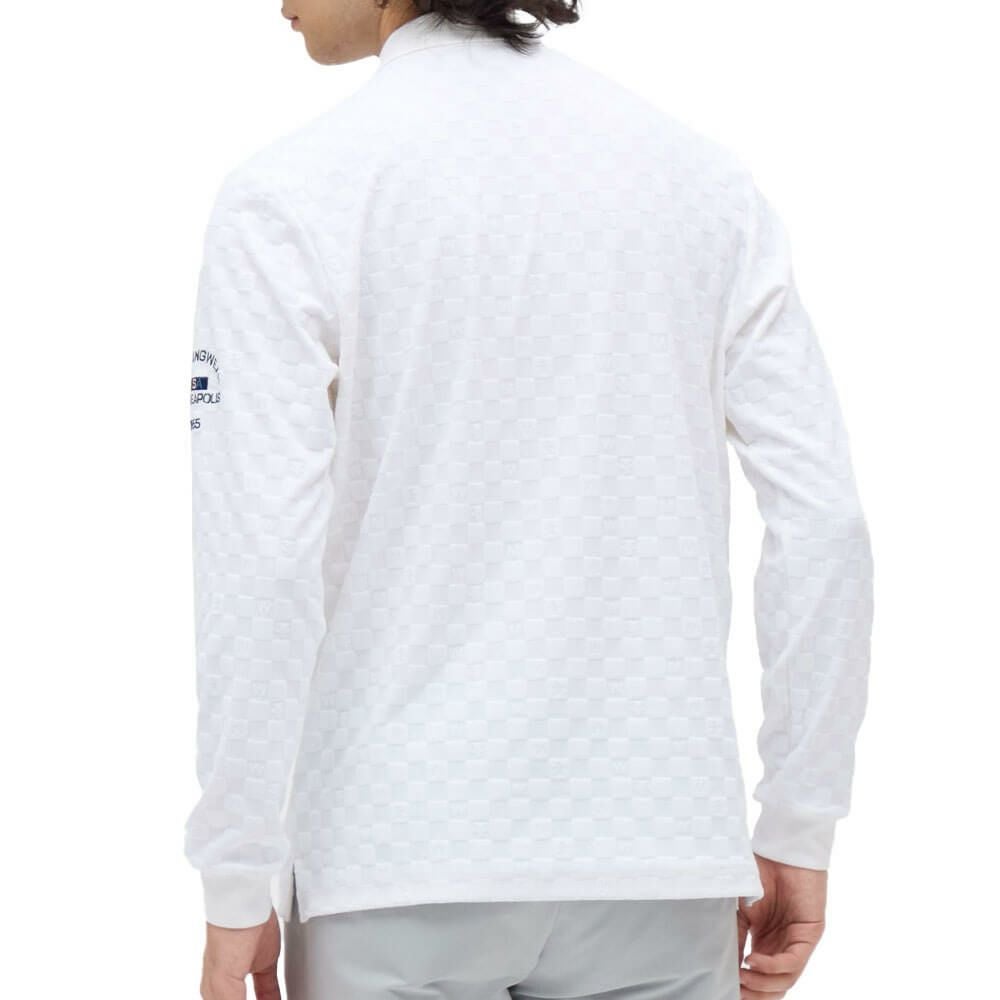 マンシングウェア Munsingwear　メンズ リンクスジャカード 長袖 ポロシャツ MG5FLS81M　2025年モデル 詳細1 詳細10