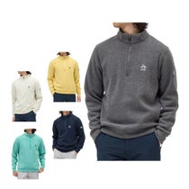 マンシングウェア Munsingwear　メンズ スタンドカラー 長袖 ハーフジップ カットソー セーター MG5FSW80M　2025年モデル